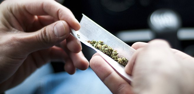 An Overview of Marijuana. Bud in a joint paper.