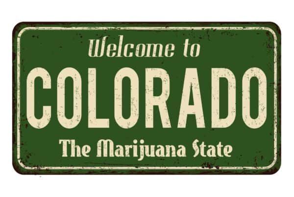 Colorado Cannabis – Looking Towards the Future. Welcome to Colorado sign.