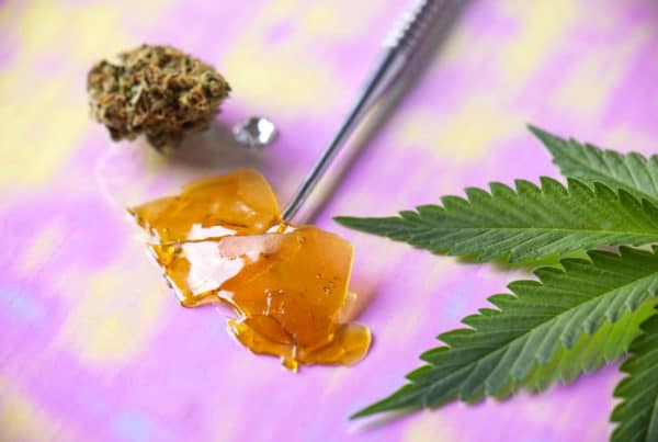 What You Need to Know About cannabis Dab Nails. Dab nail with shatter and bud.