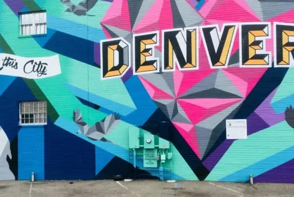 Top Cannabis Dispensaries in Colorado. Denver mural.