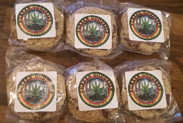 Tips to Enjoy Marijuana Edibles Safely. Cookies on a wood table.
