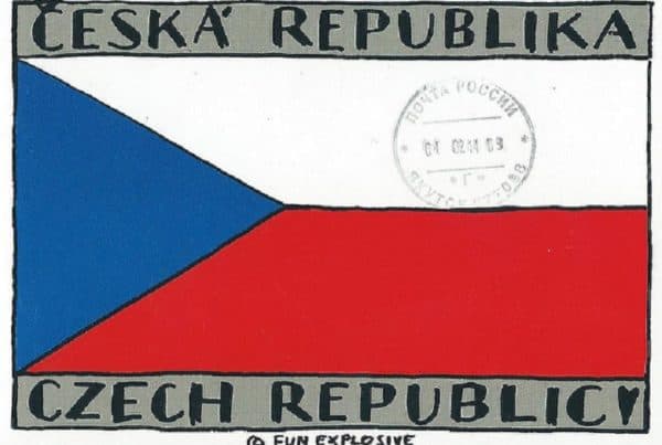 Czech Republic Marijuana School. Czech Republic flag.