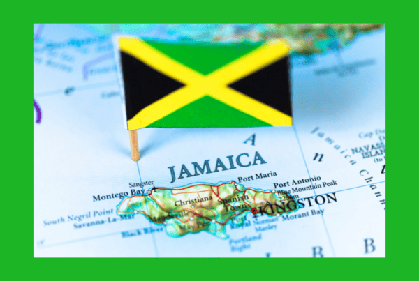 jamaican flag on the island of Jamaica