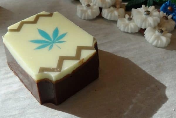 Difference Between Marijuana Edibles And weed. Chocolate candy with white top.