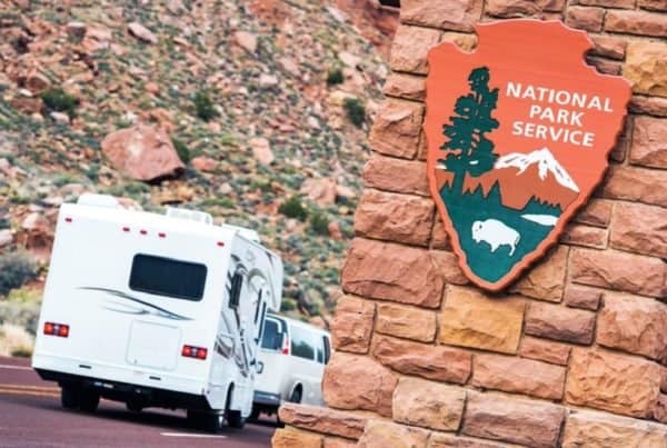 The Marijuana Policies For National Parks.National Park Service sign.