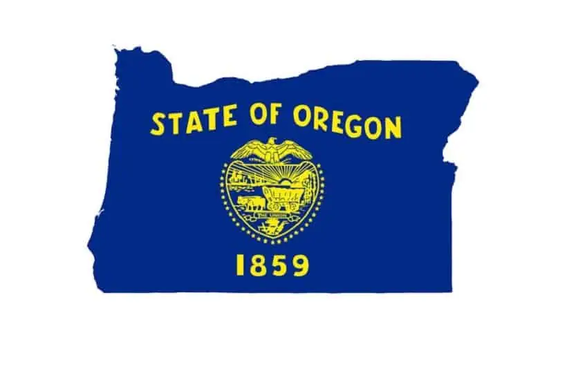 How Overproduction is Affecting Small Oregon Cannabis Growers. State of Oregon sign 1859.
