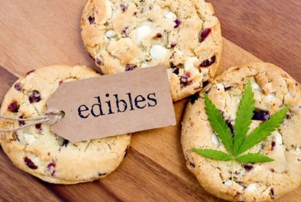 Stigma on Marijuana Edibles is Declining. Cookies with marijuana leaf.