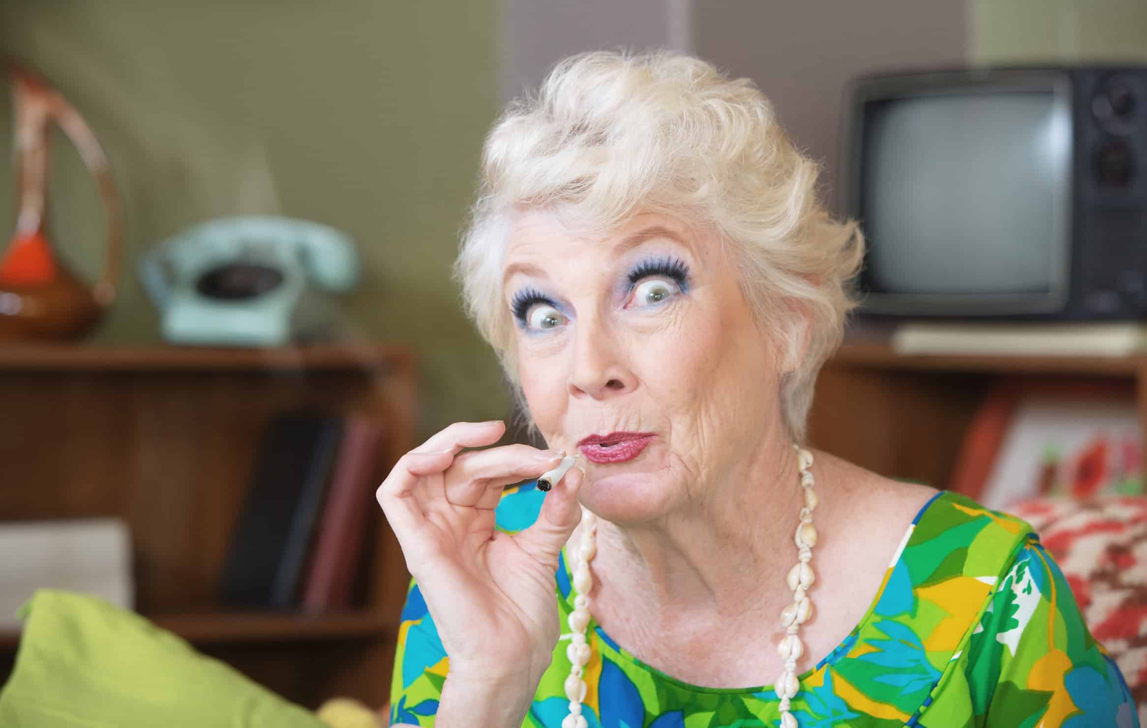 Why Some Baby Boomers Stopped Using Marijuana. Lady smoking a joint.