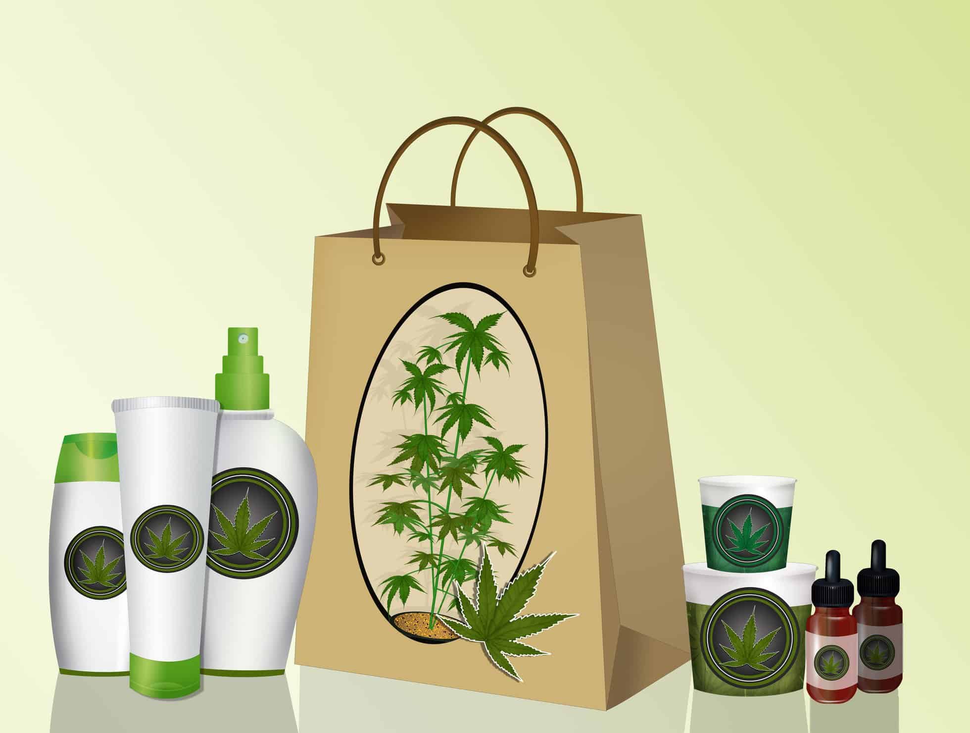 How Complex Are Marijuana Patent Rules? Paper bag and marijuana products.