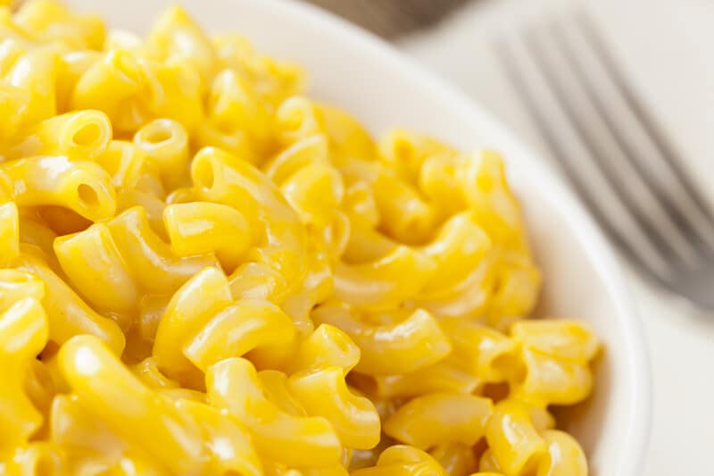 Mac and cheese with a for next to it, uses for cannabis butter