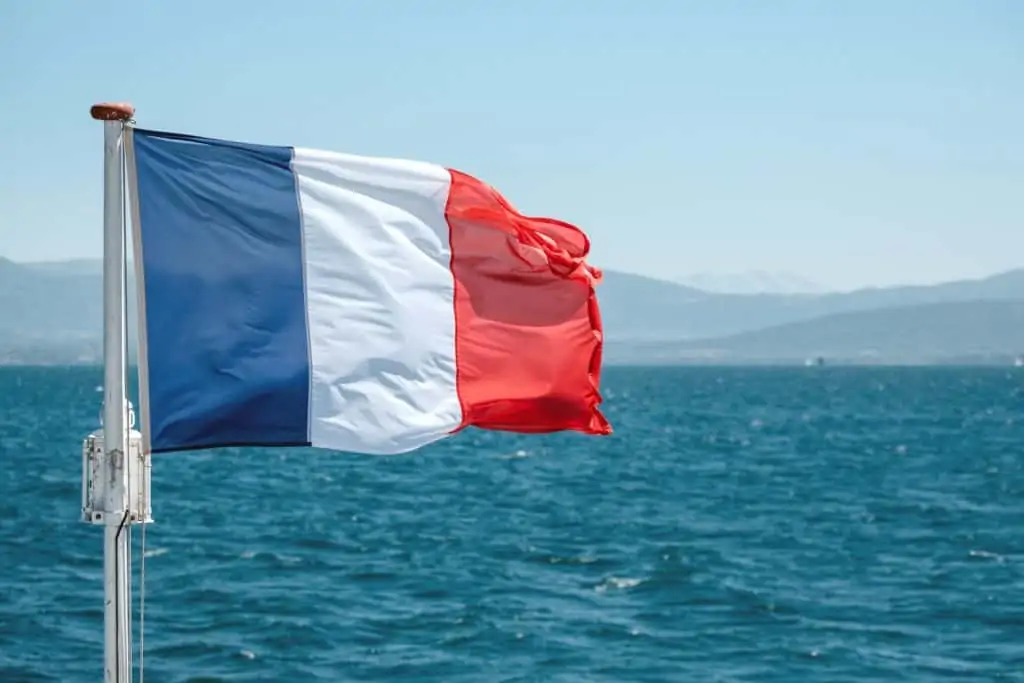 France flag. Cannabis in France. 