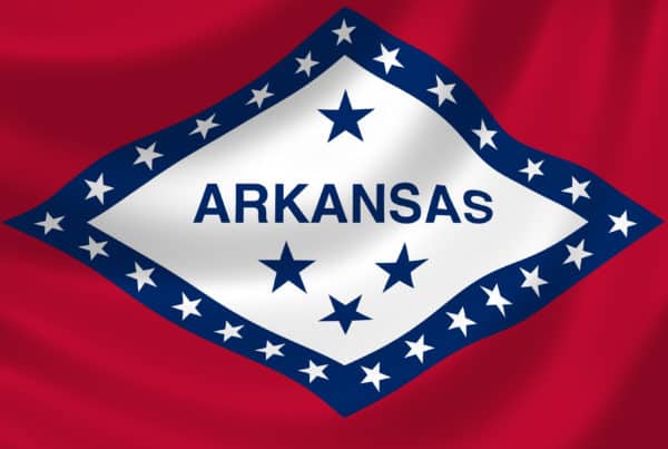 Arkansas state flag. Medical cannabis card Arkansas