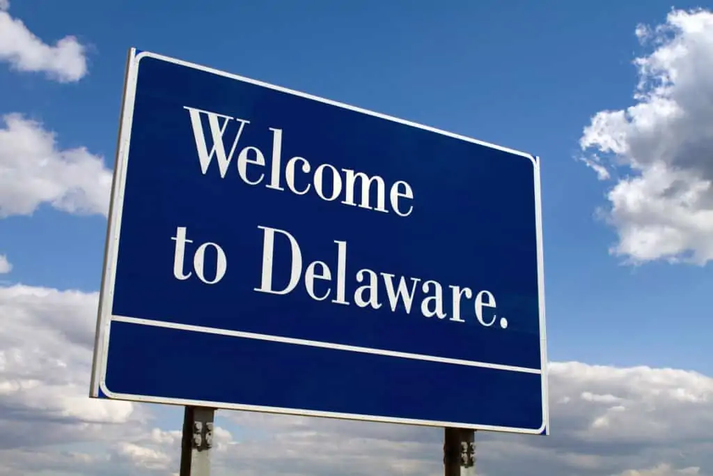 Welcome to Delaware sign. Medical cannabis cards Delaware.