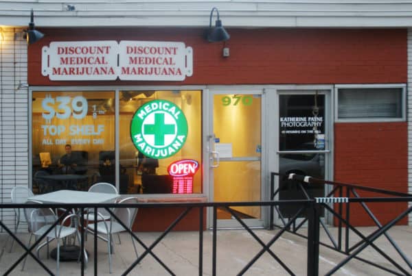 Curaleaf Gilbert Marijuana Dispensary: Menu, Deals & Reviews. Storefront with gate.