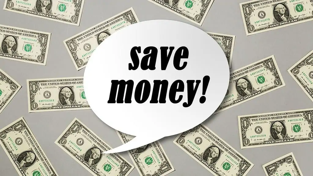 7 Ways To Save Moola When Buying CBD Online. Save money sign with money around it.