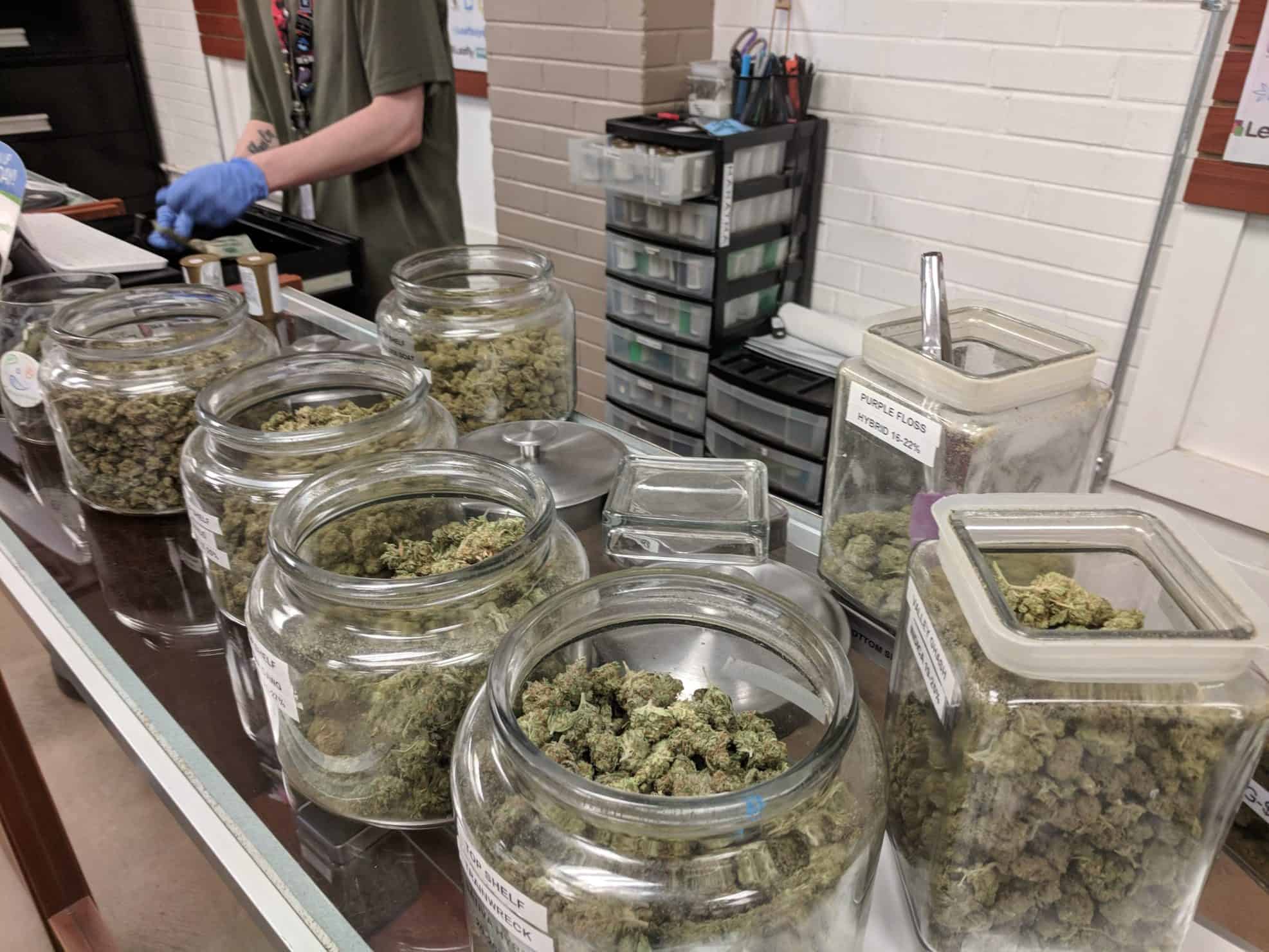 Seven Ways to Make The Most Out of Your Budtender. Weed in glass jars.