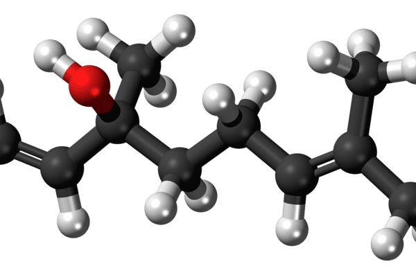 Review of cannabis derived terpene linalool. Terpene molecule.