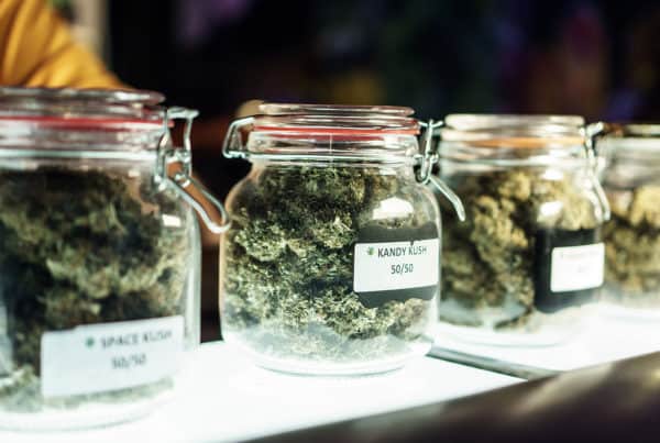 cannabis in glass jars, dispensaries in Kansas City