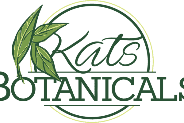 green text with leaves on white surface, Kats botanical review