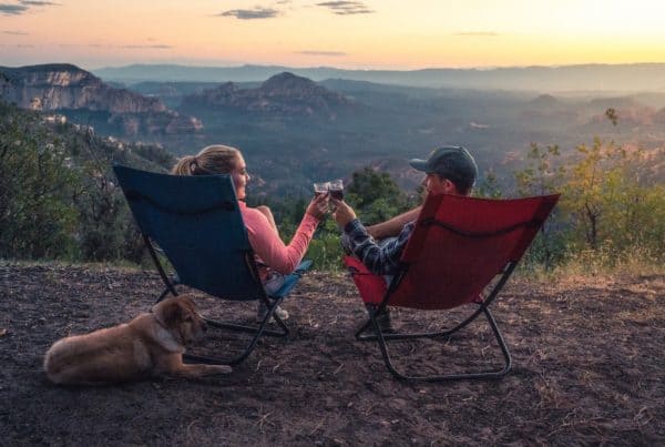 two people in chairs on top of mountain, camping spots for cannabis lovers