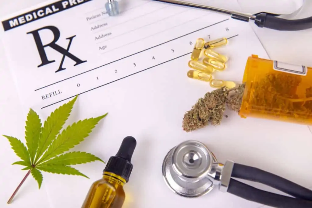 marijuana products next to a prescription pad, Texas medical marijuana laws