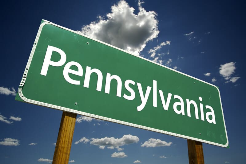 Pennsylvania state sign, marijuana in Pennsylvania 