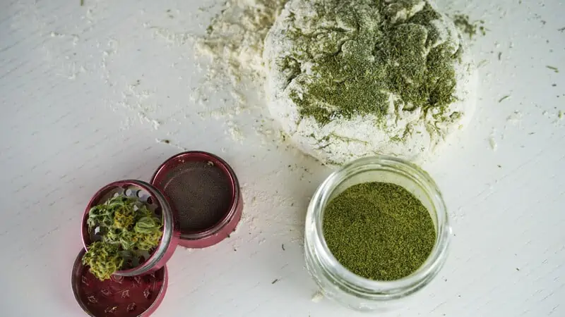 cannabis on dough on white table, best cannabis jobs