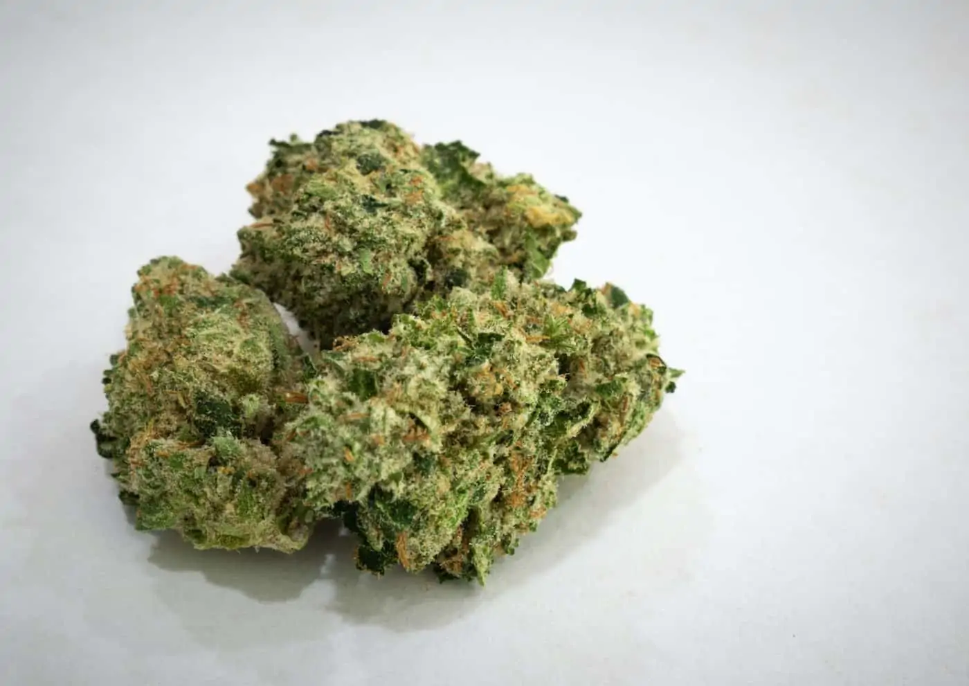 cannabis bud isolated on white, Hawaiian Punch strain