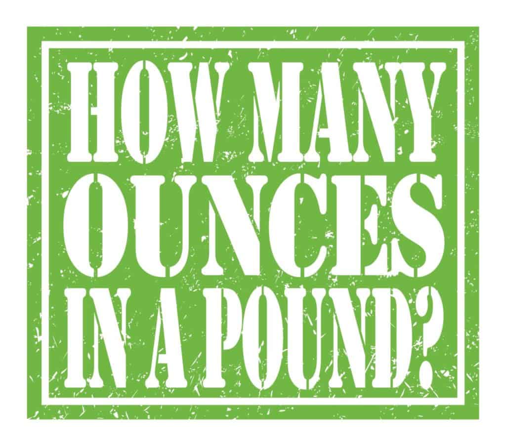 How many ounces in a pound scaled 1
