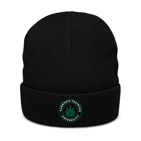 recycled cuffed beanie black front 620ea337413b3