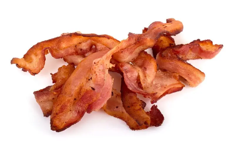 weed bacon isolated on white