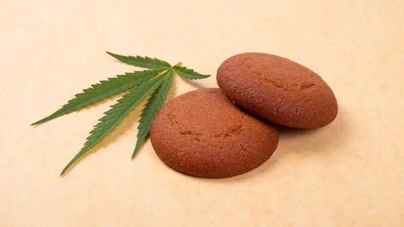 cannabis leaf next to cookies, how to cook with marijuana