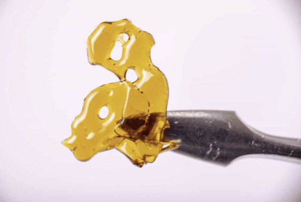 dab isolated on white, cannabis extraction