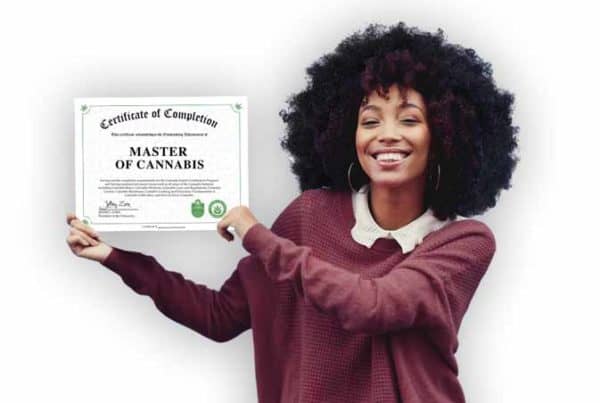 women hold a certificate, cannabis institute in Michigan