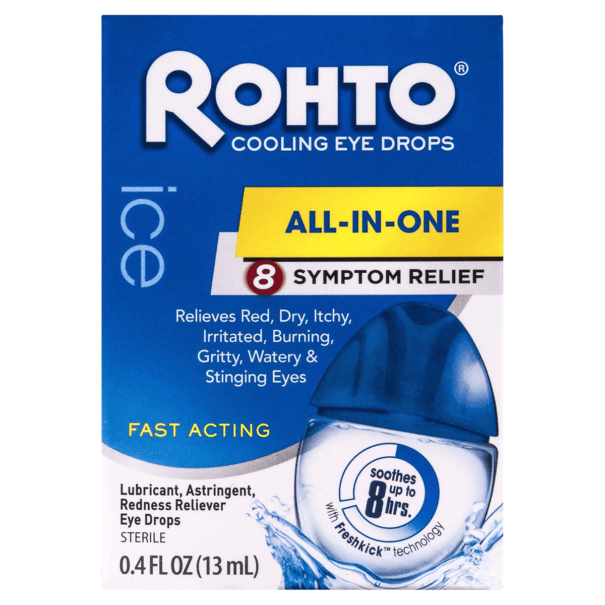 Rohto Ice All In One Multi Symptom Relief Cooling Eye Drops