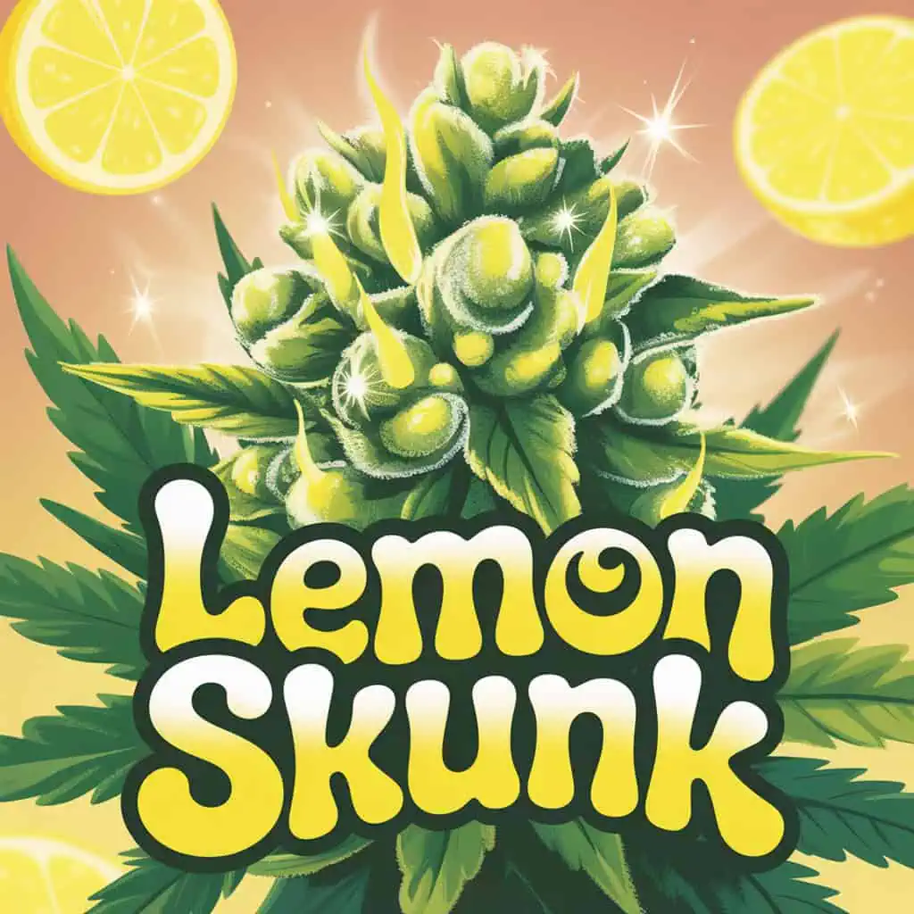 Lemon Skunk Strain: Effects, THC, Grow, Seeds 1 Lemon skunk strain animated image. Lemons and cannabis