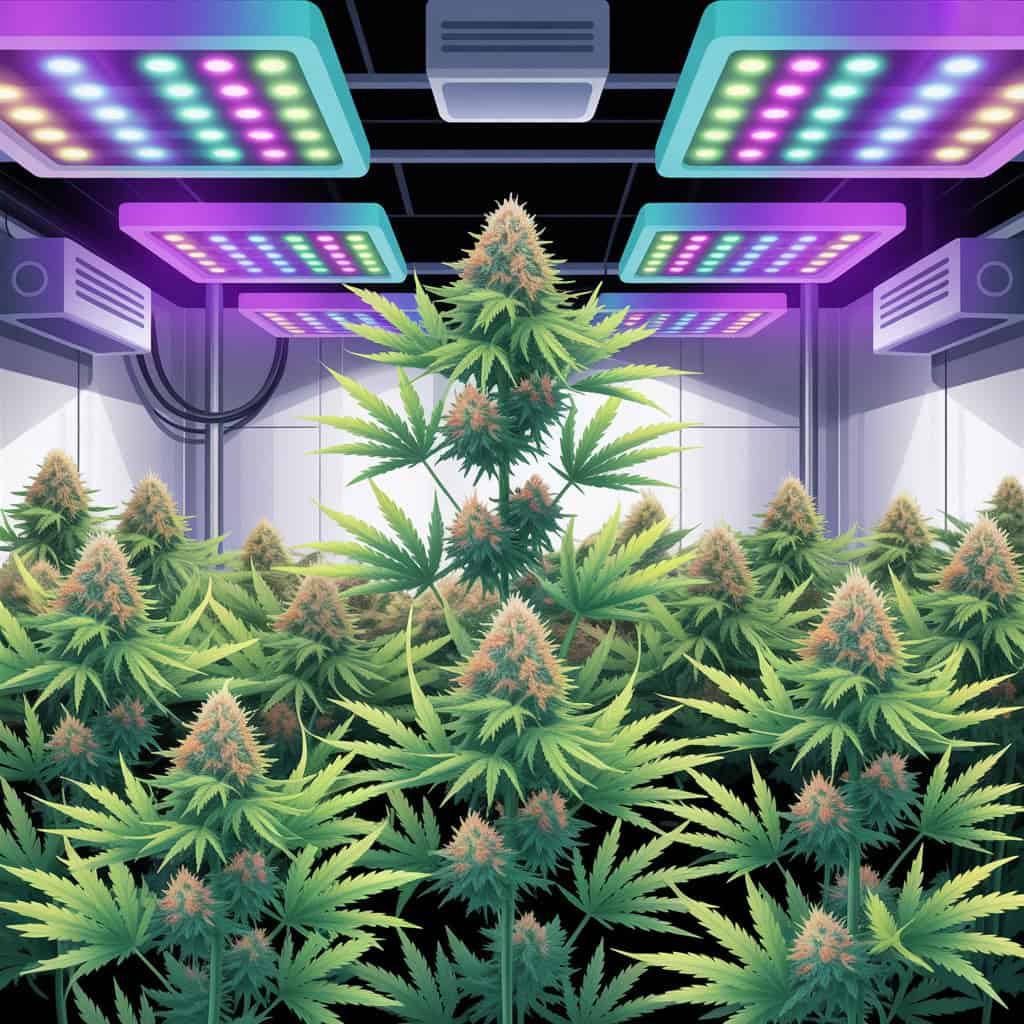 Jack Flash Strain : Effects, Grow, Seeds, THC 2 Jack Flash strain growing indoors under LED grow lights