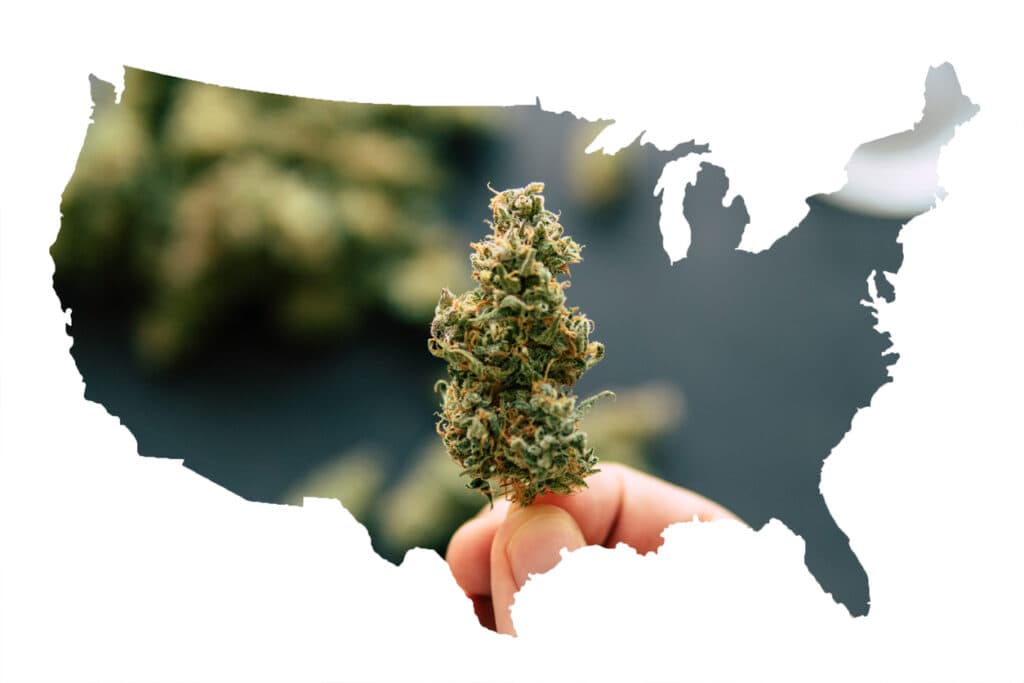 US marijuana legalization map 