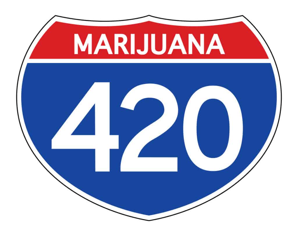 marijuana, 420 sign. 