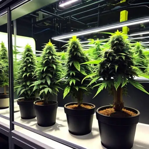 sea of green cannabis (SOG) growing indoors 