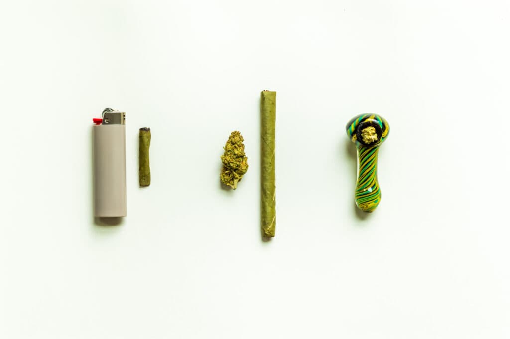 a lighter joint, a bud, a blunt, a pipe packed with cannabis. what is the healthiest way to smoke weed?