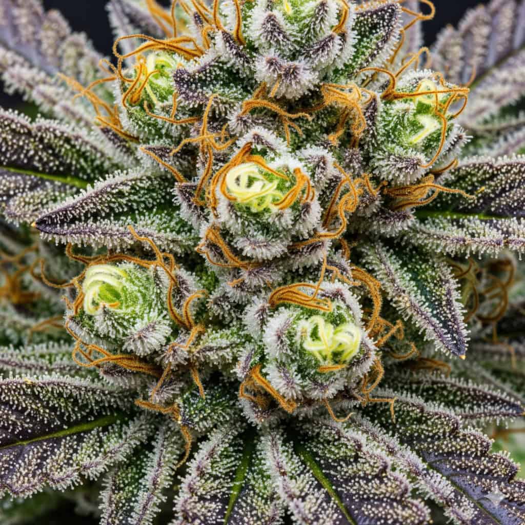 Lemon Cherry Gelato Strain: Effects, THC, Seeds 1 Lemon cherry gelato strain close up on flowering buds