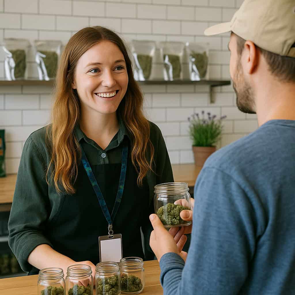 How to Become a Budtender in Oregon 2025 1 How to become a budtender in Oregon. A budtender at an Oregon dispensary.
