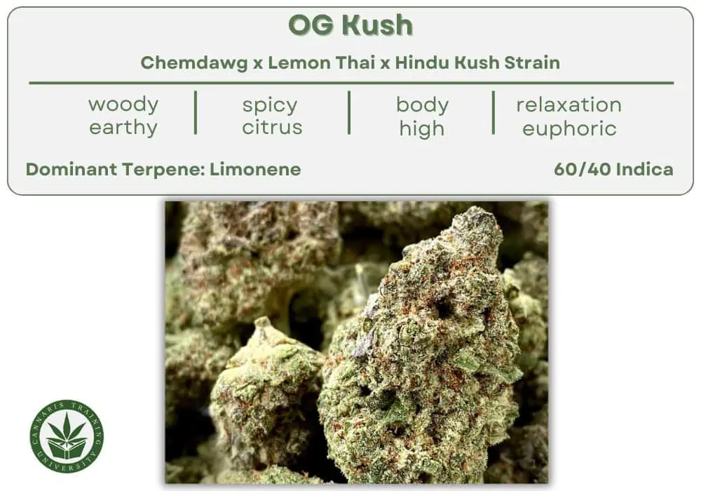 chart of go kush strains effects and flavors