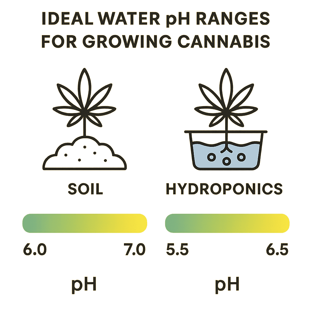 cannabis water pH chart for soil and hydroponics 