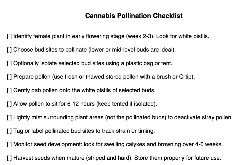 cannabis pollination