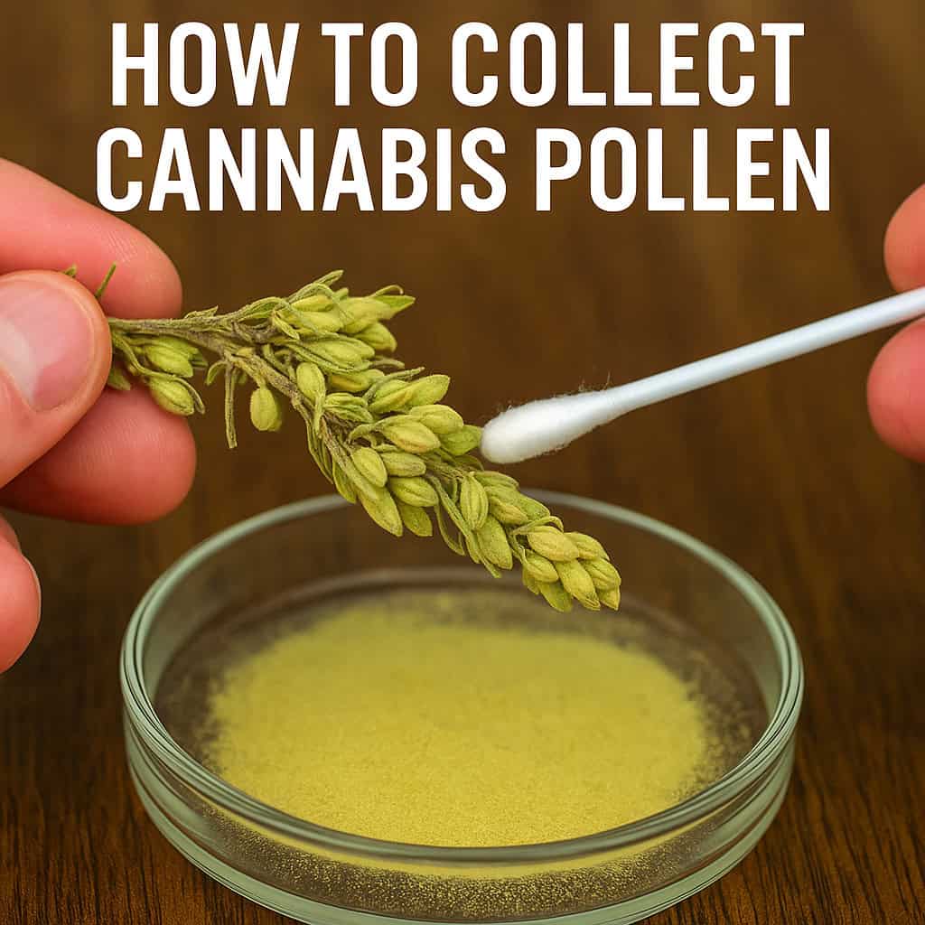 how to collect cannabis pollen from a male plant