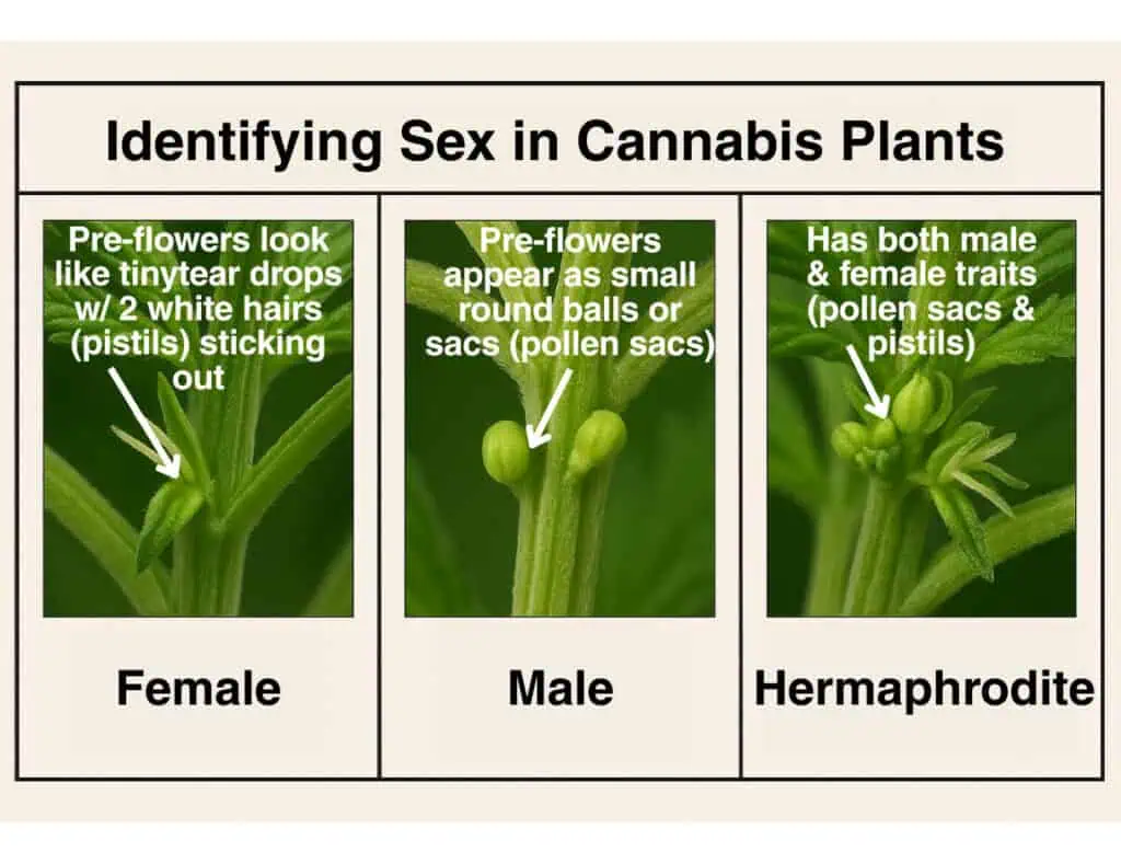 chart of how to sex cannabis plants