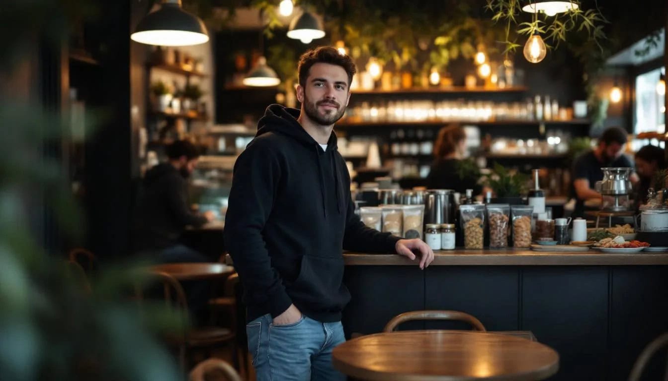 Amsterdam Weed Prices Ultimate Guide 2 A man is inside an Amsterdam coffeeshop, purchasing cannabis products, which may include pre-rolled joints or edibles. The scene reflects the vibrant atmosphere of Dutch coffeeshops, where locals and tourists alike gather to buy weed and enjoy the unique experience of smoking cannabis in a relaxed setting.